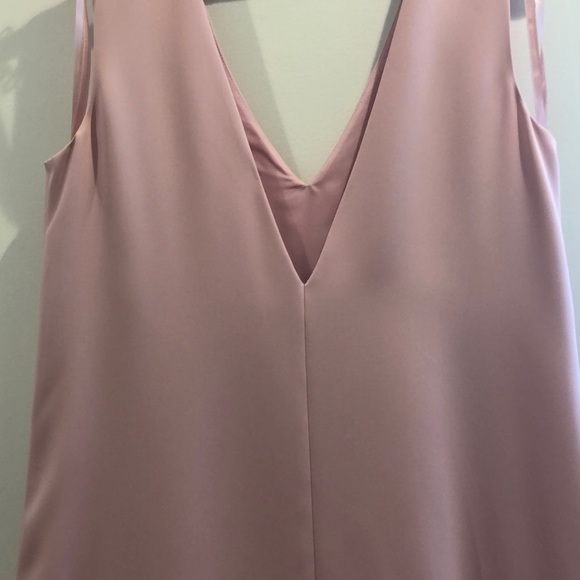BCBG MaxAzria Pink V-Neck Feather-Hem Dress - Picture 4 of 7